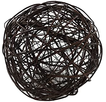 Ogrodzenia Wiklinowe Weidenkugel, 50 cm, Gartenkugeln für Außen & Innen, Dekokugel aus geflochtener Weide in 3 Größen für Garten, Balkon und Terrasse
