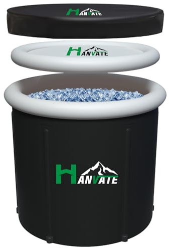 Large Ice Bath Tub Outdoor for Recovery, Cold Plunge Chiller for Athletes Cold Water Therapy, Easy Install Portable Ice Bath Plunge Pool with 2-Dustproof Cover for Ice Bath/Soaking/Spa