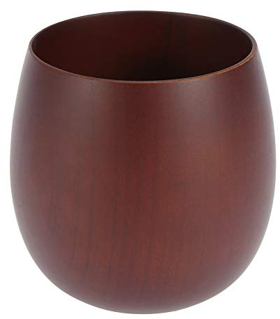 Hapivida Tasse à Thé en Bois, Tasse à Thé de Style Japonais Domestique, Tasse à Vin en Bois Faite à la Main pour Thé, Café, Eau, Boissons Au Lait