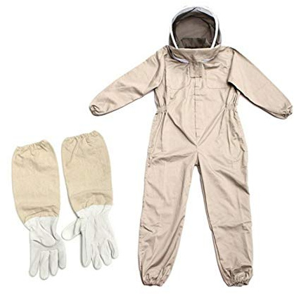 Abbigliamento per Apicoltura con con Cappello Velo e Guanti, Tuta da Apicoltore Completa Uomo Donna, Postura per Apicoltori, Traspirante Tuta Protettiva per Apicoltura Attrezzatura per Apicoltori