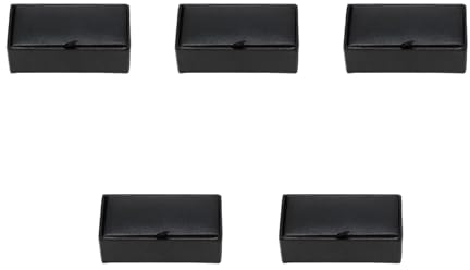 5 pezzi in finta pelle da viaggio gemelli anelli scatola di immagazzinaggio per gemelli di lusso esposizione gioielli per custodia gemelli