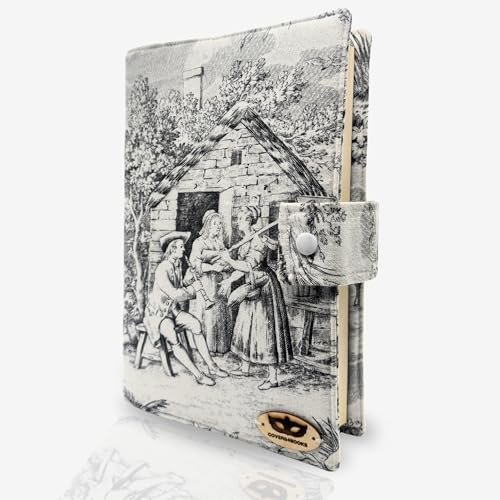 COVERS4BOOKS Funda Libros Lectura | Funda para Libros de Tapa Dura con -600 Pág. y +23 Cm de Alto | Funda Literaria 100% Algodón | Funda Libro Tela Talla L | Protector Libros de Lectura