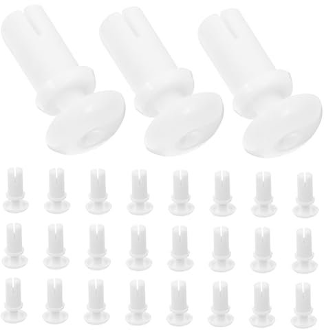 KICHOUSE R-Shape Plastic Insulated Expansion Clips 100pcs White Nylon for Car Trim Microwave Button Fix Easy to Install Kit