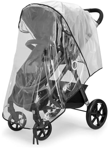 Universal Rain Cover for Pushchair with Windows,Universal rain Cover for Baby Strollers,Travel rain Cover Windproof Waterproof Sun Proof Snow Proof