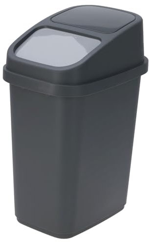 Mojawo Poubelle avec couvercle basculant - 17 l - En plastique - Couvercle coulissant amovible - Lavable