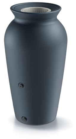 Rainwater Tank Water Butt Garden Storage Barrel Container 230L 120L + Connection Kit (Anthracite, 120 L)