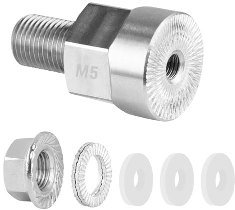 TAIANJI Bicycle Coupling Shaft Adapter, M5 Stabiliser Axle Extension Bolts for Children, Pets, Cargo Trailer Axle Adapter