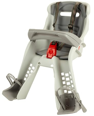 OKBABY Orion - Asiento delantero de bicicleta para niños- Sujeción en la barra de dirección - para bebés de 7/8 meses (15 kg) - Gris/Gris