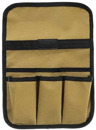 Dottduya Borsa portaoggetti per sedia a rotelle, portabicchieri, a doppio strato, per sedie da campeggio con tasca laterale, organizer laterale per poltrona da spiaggia, portatile