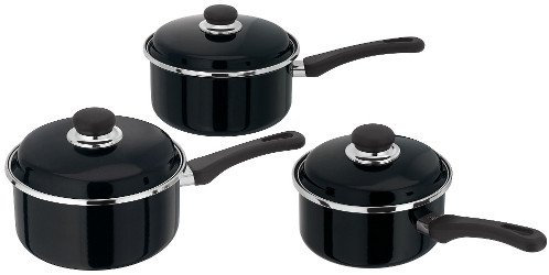 Judge JHA1 Saucepan Set, Black, 3-Piece