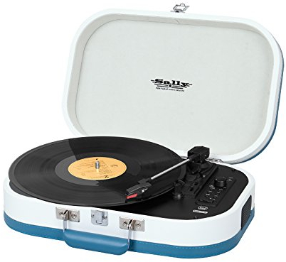 Trevi TT 1020 BT, Giradischi Vinili 33, 45 e 78 giri, Giradischi Portatile con Connessione Wireless, Mp3, USB e Funzione Encoding, con Altoparlanti Stereo Incorporati, Modello Vintage, Turchese