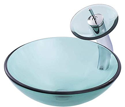 SXLSZ Aufsatzwaschbecken Grünes Rundes Bad Waschbecken Aufsatz Glaswaschbecken, Handwaschbecken G?ste Wc Top-mit Wasserhahn