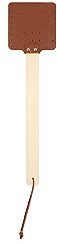 GIMOCOOL Tapetteà Mouche Cuir, Moustiques Slap avec Manche en Bois,Manche Durable, Tapette À Mouches Robuste, Facile À Utiliser des Tapettes À Mouches Robustes,pour Les Mouches Et Les Insectes