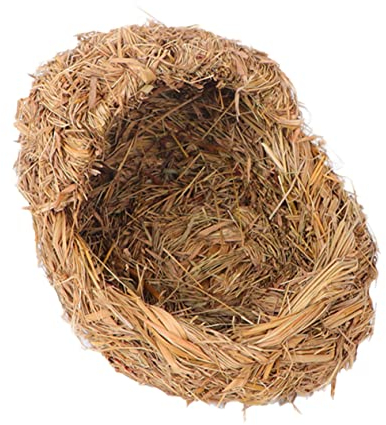 Hohopeti Grass Woven 1pc Bed Bird Grass Bed Woven Hut Critters Hamster Hanging Bed Hamster Sleeping Bed Hideaway Grass Hut Guinea Pigs Hamster House Grass Hammock