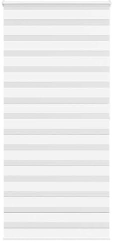 vidaXL Zebrarollo Weiß 100x200 cm Stoffbreite 95,9 cm Polyester, Zebra-Rollo, Doppelrollo, Zebra-Jalousie für Fenster, Doppelrollo, Zebra-Rollo