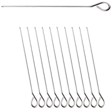 60 Stück 15cm Rolladennadeln, Exquisiter Rouladenspieß ß E, Mit Einer GroßEn Menge An Rouladenklammern, Geeignet FüR 10 cm Lange Rouladenspieß ß E Mit Griff ö Se Und Scharfer Spitze