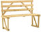 Makastle Gartenbank Wetterfest Kiefernholz Gartenhocker Sitzhocker Outdoor Garten Bank Terrasse Balkon Sitzbank mit Rückenlehne, Grün 120 x 50 x 90 cm