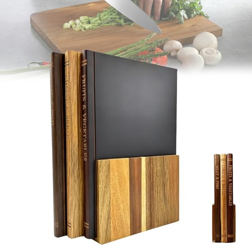 Set di 3 taglieri con supporto, in legno, da cucina, con etichettatura alimentare, per formaggio, pane, verdure, carne
