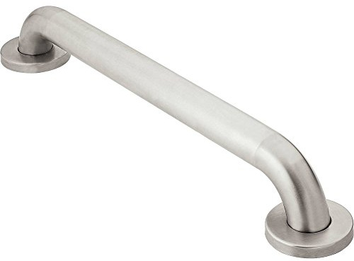 Moen Home Care Bathroom Safety 24 Inch Stainless Steel Handicap Grab Bar for Bathtub and Shower, Elderly Assistance Product with Concealed Screws, Polished Brass, R8924P