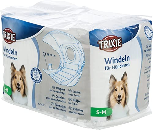 TRIXIE T23632 Windeln für Hündinnen, S–M: 28–40 cm, 12 St.