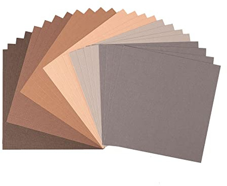 Vaessen Creative Florence Scrapbook-Papier 216 g 6x6-x24 Blatt-Multipack, braun, Paper, multicolor, 15 x 15 x 0.8 cm
