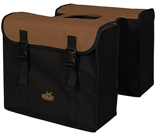 Greenlands Fahrradtasche Doppeltasche Gepäckträgertasche schwarz OT-4546 (schwarz braun)
