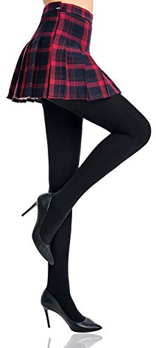 HONENNA Women's Control Top High Elastic Soft Opaque Pantyhose Tights