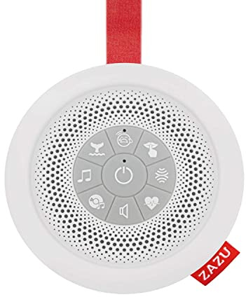 ZAZU Suzy The Baby Shusher - Aiuto per dormire e ciuccio per i più piccoli | 7 melodie rilassanti tra cui battito cardiaco e rumore bianco | sensore urlo | Volume variabile | Spegnimento automatico