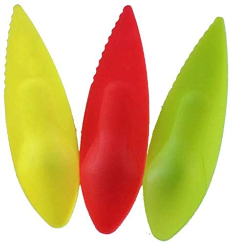 N /A 2 in 1 Kiwi Cucchiaio di Plastica Frutta Coltello Affettatrice Peeler Cutter Con Foro 6Pcs