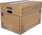 Bankers Box 6208201 Pack 10 Cajas de Cartón con Asas para Mudanzas, Almacenaje y Transporte Ultra resistentes, Canal Doble Reforzado, 45 Litros, Marrón, 50 x 30 x 30 cm