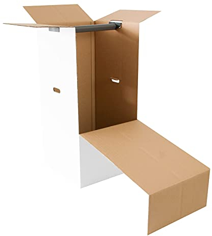 Kleiderbox - inklusive stabiler Kleiderstange - Für Umzüge - Kleidung transportieren - Aufbewahrungsbox - 101x48x48 cm - 233 Liter