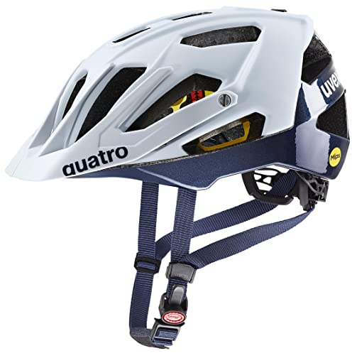 uvex Quatro cc MIPS - sicherer MTB-Helm für Damen und Herren - MIPS-Sysytem - waschbare Innenausstattung - Cloud-deep Space matt - 56-61 cm