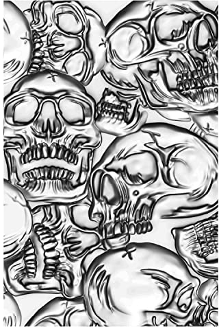 Sizzix Embossing Folder by Chapter Sizzx 3-D Texture Fades Prägeschablone Skulls von Tim Holtz | 665771 | Kapitel 3 2022, Multicolour, One Size