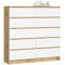 AKORD | Kommode | Komodenschrank | Platzsparend | Praktisch | Robust | Rollenführung | ABS-Kante | Laminatplatte | Schlichtes Design
