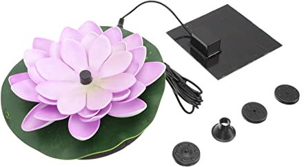YARNOW Fontaine Solaire de Jardin Nénuphar Flottant Décoration Extérieure pour Étangs Bassins et d'Énergie Installation Facile Structure Compacte Adaptée aux Espaces Extérieurs