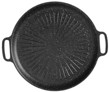Milageto Padella per Barbecue Coreana, griglia per Barbecue, Padella Teppanyaki Portatile, Padella per grigliate all'aperto, Antiaderente per Cucina Interna ed, 32 Cm