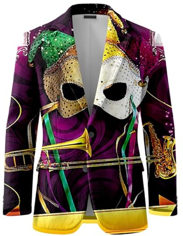 Blazer Uomo Casual Giacca in Corduroy con Paillettes Print per Uomo Testurizzata per Moda Formale e Casual con Taglio Comodo e Design Elegante
