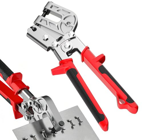 Pinza crimpatrice per cartongesso, pinza crimpatrice per profili metallici 0,4-0,8 mm, pinza di collegamento ad alta resistenza per profili in acciaio, robusta pinza crimpatrice per cartongesso