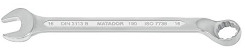MATADOR Ringmaulschlüssel 16 mm | Ringschlüssel gekröpft | Schraubenschlüssel | Gabelringschlüssel DIN 3113 Form B | Spanner | MATADOR Werkzeug Nr. 01900160