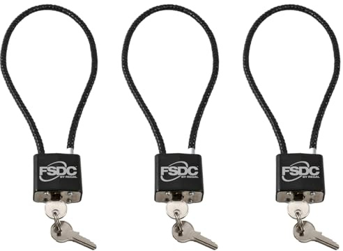 FSDC (Firearm Safety Devices) - FSDC-CL1560RKA 15 Cable Locks 3-Pack with 6 Keys - California DOJ Approved Lock - Scratch-Resistant Plastic Body & Cable Cover