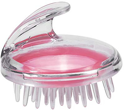 Masajeador cuero Cabelludo Champú para el cuidado del cabello Masajeador de cuero cabelludo Cepillo de ducha Lavado de cabello Masaje Peine Herramienta de belleza (Color : Rosado)