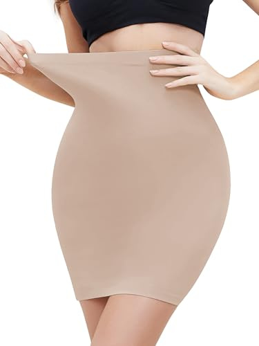 Half Slips for Women Under Dress High Waist Light Tummy Control Shapewear Slip Slimming Body Shaper