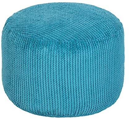 Loft 25 Sacchetto di fagioli Sgabello Piede Bolla Rotonda | Poggiagambe per interni da soggiorno | Pouf dal design ergonomico | Ultra comodo e durevole (Alzavola)