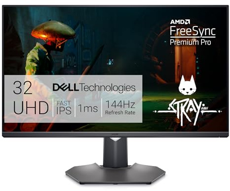 Dell G3223Q Gaming Monitor - 32-Inch 4K Ultra UHD (3840x2160), 144Hz 1Ms Display, AMD FreeSync+NVIDIA G-SYNC Compatible, Height/Swivel/Tilt Adjustability, 3Yr Advanced Exchange - Black