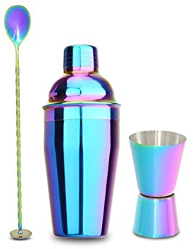 Juego de coctelera Juego de coctelera Juego de coctelera 550ML Juego de coctelera de acero inoxidable Mezclador Vino Barman Bebida Fiesta Bar Herramientas profesionales Kit de barman ( Color : C55-A
