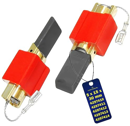 2 x Spazzole Carbone per Motore Elettrico Lavatrice 5x15x30 mm per Miele | 4297410 4297411 4297412 4297413 4297414 - Garanzia di 10 Anni – MONTERAL