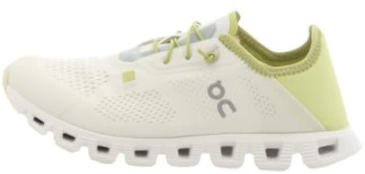On Women's Cloud 5 Coast Running Shoes, Ivory/Acacia, 8.5 US