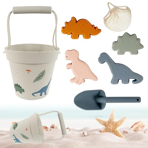 Dhqkqg Jouet de Plage Enfant, Jouets bac à Sable en Silicone, Jouet de Sable avec Sac en Filet, Kit de Jeu de Plage Enfant pour Animaux, pour Bac a Sable Intérieur Extérieur