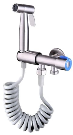 Coffee Life Plus bidet handbrause für toilette,Hand Bidet Sprühgerät,Bidet Edelstahl Handbrause,mit G1/2 Ventil Toilette Adapte,Bidet Sprühgerät für Persönliche Hygiene,Haustierdusche