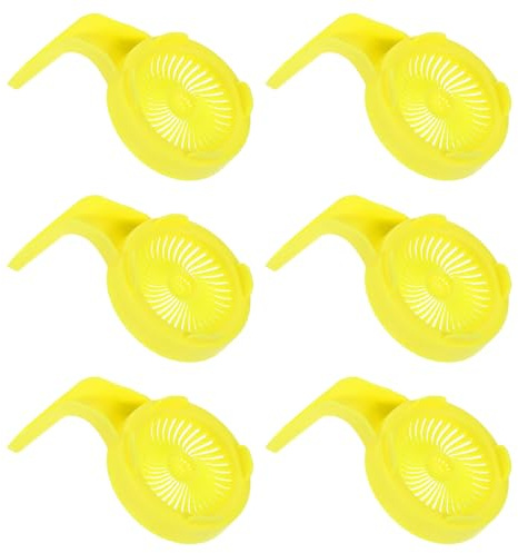 sourcing map 6 Pcs Sprouting Lids for Mason Jars 86mm Wide Mouth Sprouts Growing Kit for Grow Bean Sprouts, Salad Sprouts, Yellow